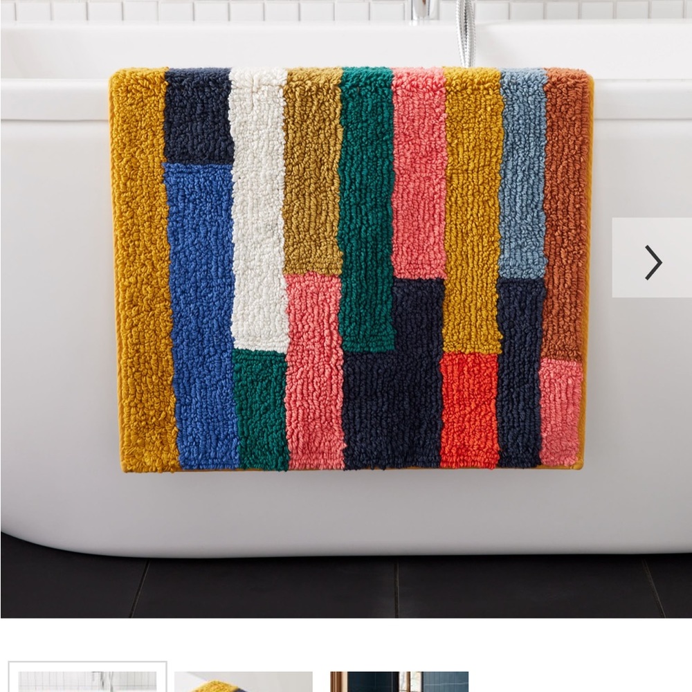 West Elm landscape stripes bath mat